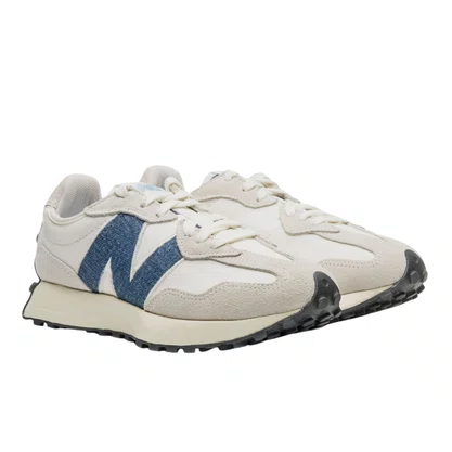 Tênis New Balance 327 Branco Off Azul Jeans
