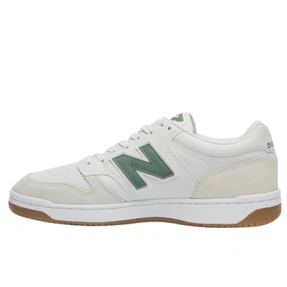 Tênis New Balance 480 Masculino Branco Verde Couro 