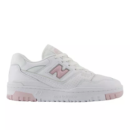 Tênis New Balance Feminino 550 Branco Rosa Claro Couro