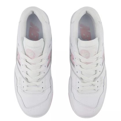 Tênis New Balance Feminino 550 Branco Rosa Claro Couro