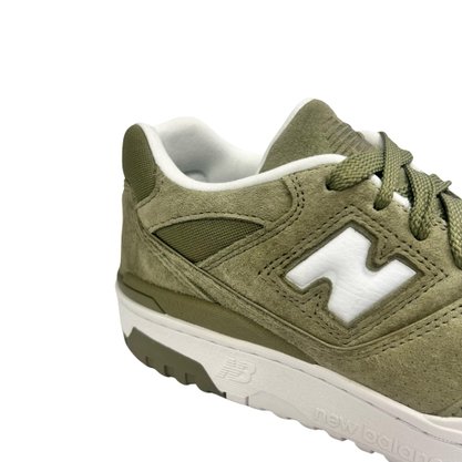 Tênis New Balance Masculino 550 Oliva Couro Camurça