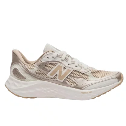 Tênis New Balance Warishi V4 Feminino Bege Branco Ouro