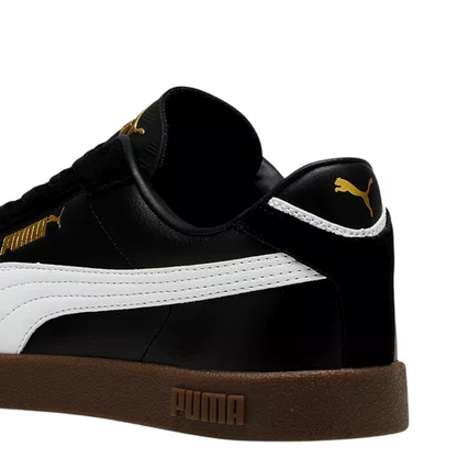 Tênis Puma Masculino Club II Era Black White Couro