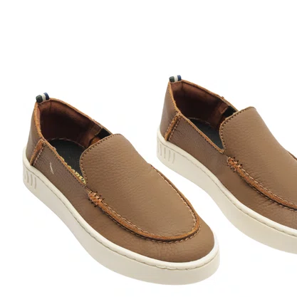 Tênis Reserva Infantil BB Flander Caramelo Couro