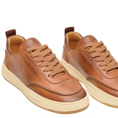 Tênis Reserva masculino Kyrus Leather Tan Pinhão Couro