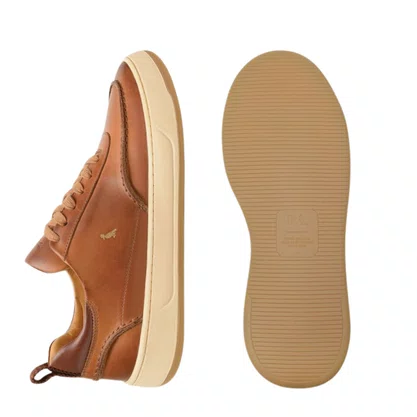 Tênis Reserva masculino Kyrus Leather Tan Pinhão Couro