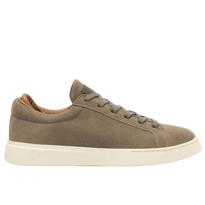 Tênis Reserva Masculino Rufy Cimento Natural Couro Camurça