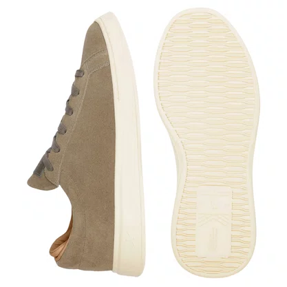 Tênis Reserva Masculino Rufy Cimento Natural Couro Camurça