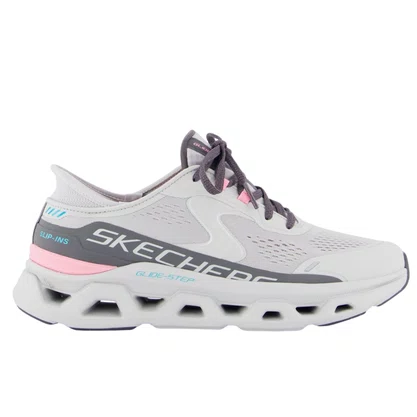 Tênis Skechers Feminino Glide Step Altus Cinza  Rosa
