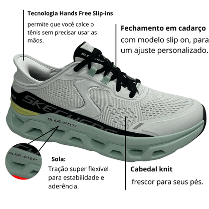 Tênis Skechers Feminino Slip-ins Glide Step Branco Multi
