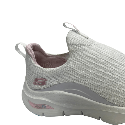 Tênis Skechers Feminino Slip On Arch Fit Branco Multi