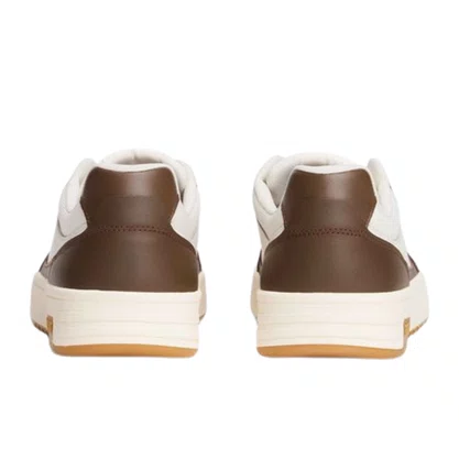 Tênis Tommy Hilfiger Masculino Branco Marrom Couro