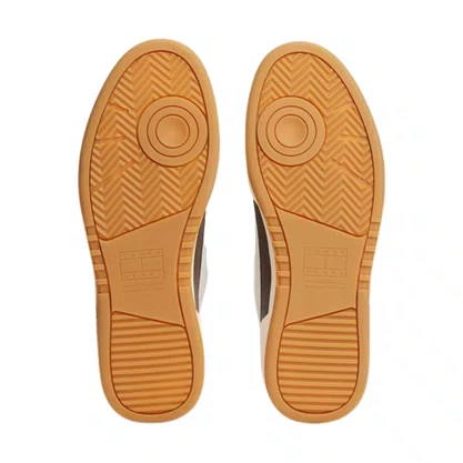 Tênis Tommy Hilfiger Masculino Branco Marrom Couro