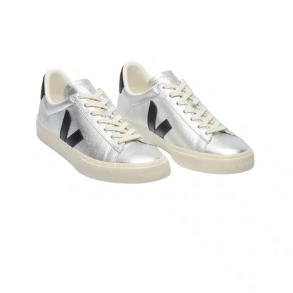 Tênis Veja Campo Leather Silver Black