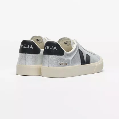 Tênis Veja Campo Leather Silver Black