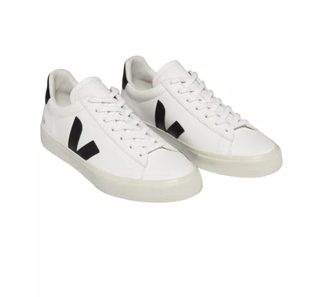 Tênis Veja Campo Masculino Chromefree Leather Extra White Black