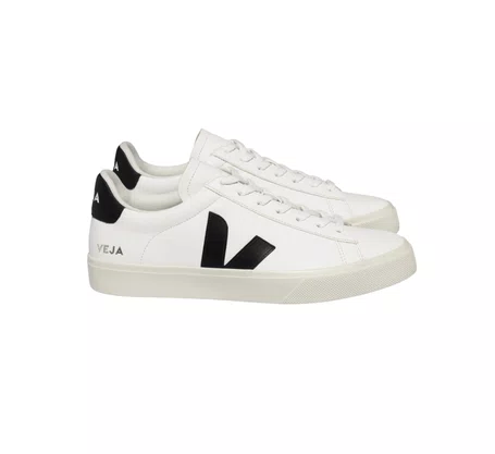 Tênis Veja Campo Masculino Chromefree Leather Extra White Black