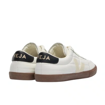 Tênis Veja Feminina Leather White Black Bark