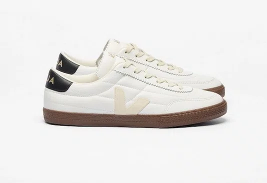 Tênis Veja Feminina Leather White Black Bark