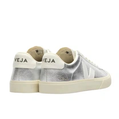 Tênis Veja Feminino Campo Silver White Couro