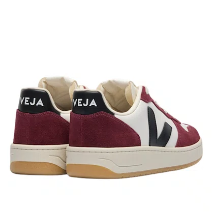 Tênis Veja Feminino V-10 Leather White Black Amarante