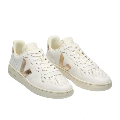 Tênis Veja Feminino V-10 Prime Leather Extra White Platine