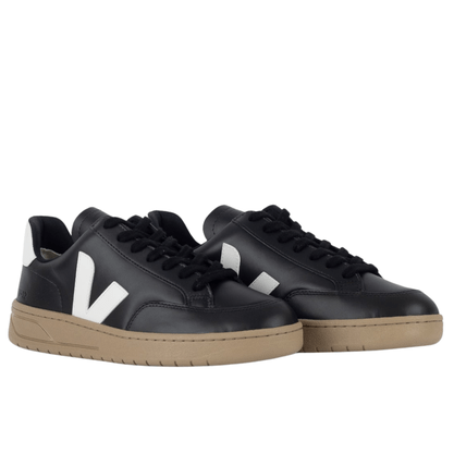 Tênis Veja Feminino V-12 Black White Dune Couro