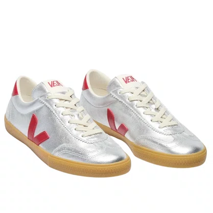Tênis Veja Feminino Volley Silver Pepper Couro 