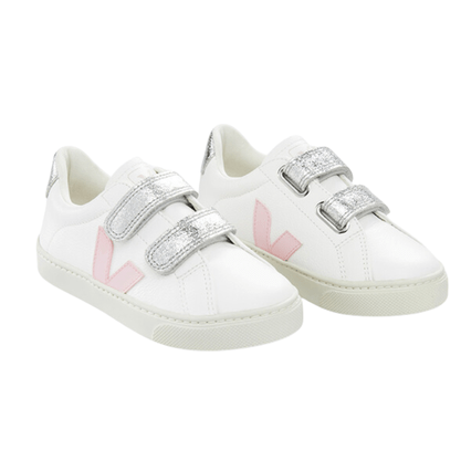 Tênis Veja Infantil Esplar Chromefree White Petale Silver