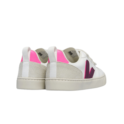 Tênis Veja Infantil V-10 CWL White Magenta Sari
