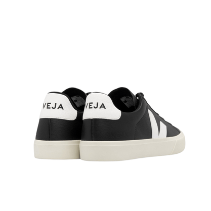 Tênis Veja Masculino Campo Black White Couro
