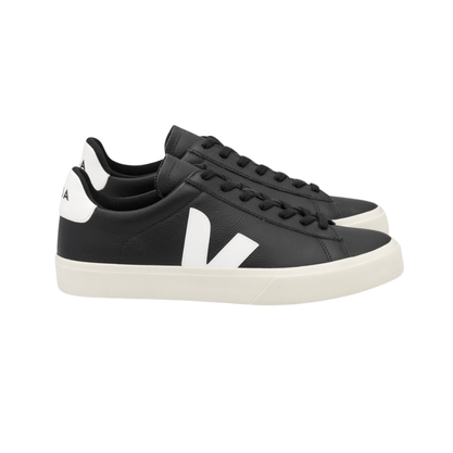 Tênis Veja Masculino Campo Black White Couro