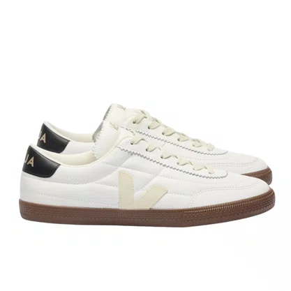 Tênis Veja Masculino Panenka Leather White Black Bark