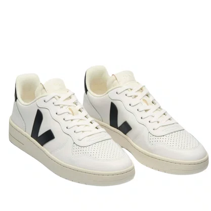 Tênis Veja Masculino V-10 Prime Leather Extra Black White