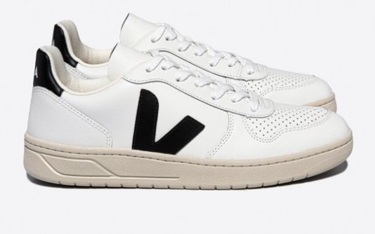 Tênis Veja Masculino V-10 White Black