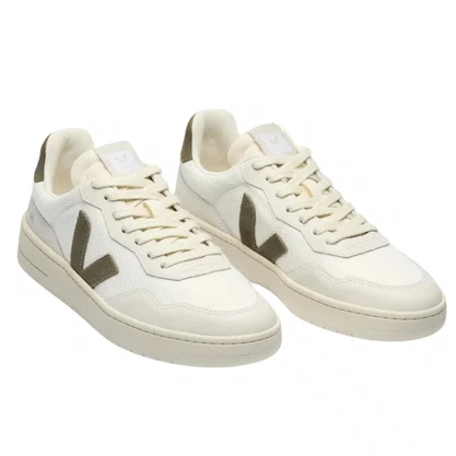 Tênis Veja Masculino V-90 White Kaki