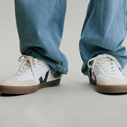 Tênis Veja Masculino Volley White Nautico Bark Couro 