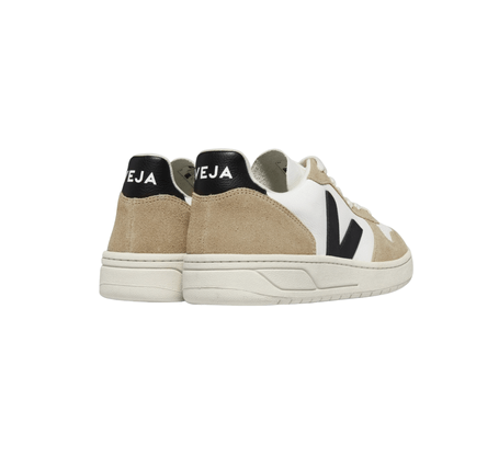 Tênis Veja V-10 Extra White Black Sahara Couro 