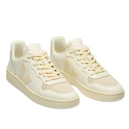 Tênis Veja V-10 Feminino Pure Calcaire Couro