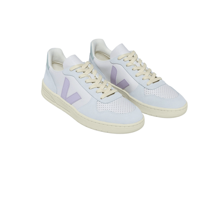 Tênis Veja V-10 Leather Gravel Parme Menthol
