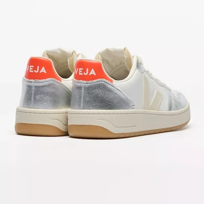 Tênis Veja V-10 Leather White Pierre Silver