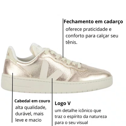 Tênis Veja V-10 Prime Feminino Platine Pierre