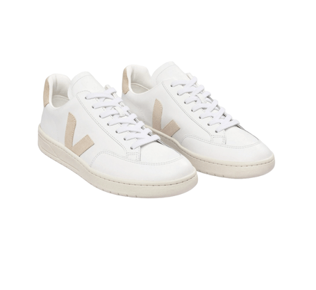 Tênis Veja V-12 Branco Nude Couro