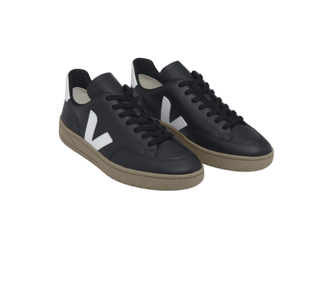 Tênis Veja V-12 Leather Black White Dune