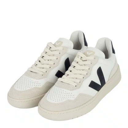Tênis Veja V-90 Masculino White Black Couro