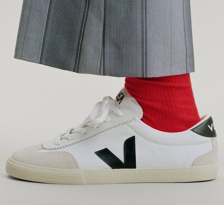 Tênis Veja Volley Canvas White Black 