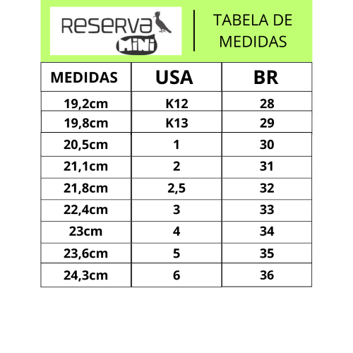 Tênis Reserva Infaltil R-Broox E.B Branco Tênis Reserva Infaltil R-Broox E.B Branco