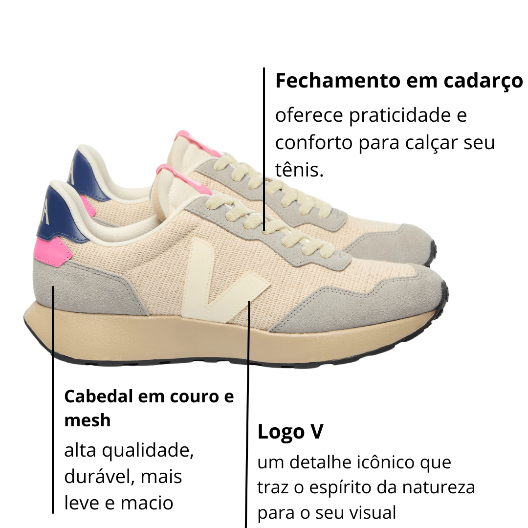 Tênis Veja Paulistana Feminino Cashew Oxford Grey