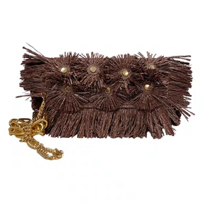 Bolsa Berti Maria Bag Rafia Marrom - Pequena