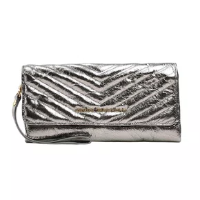 Bolsa Jorge Bischoff Clutch Feminina Matelassê Grafite Couro